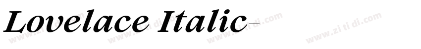 Lovelace Italic字体转换